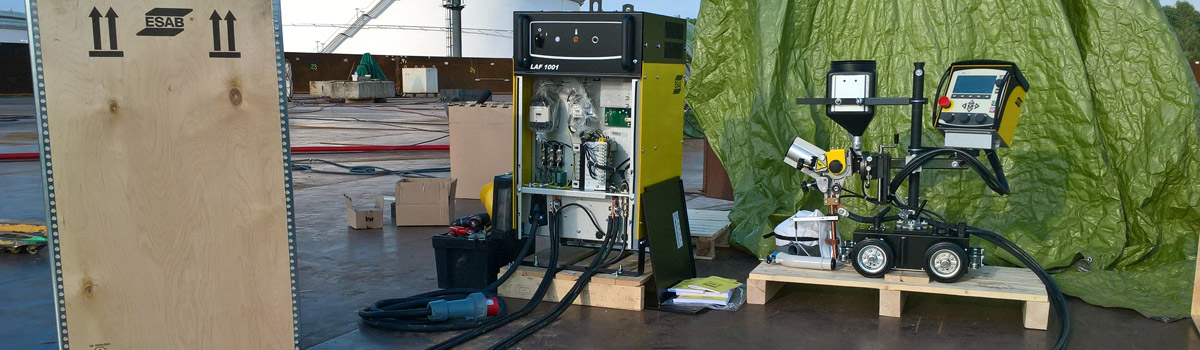 Dodání a nastavení svařovacího automatu pro svařování nádrže na ropu.